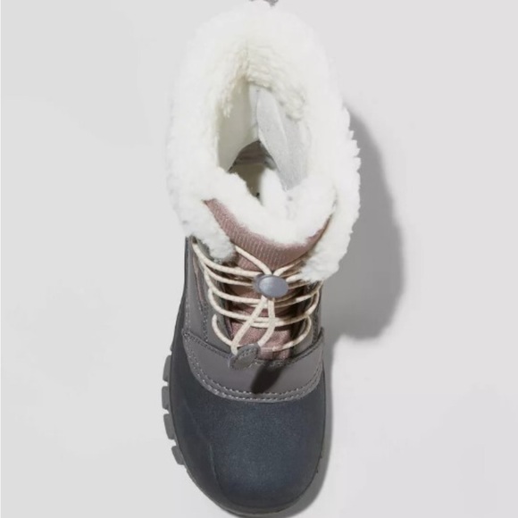 Target All In Motion Kids' Skylar Lace-Up Winter Boots Blush Girls Size 3 - Picture 4 of 13